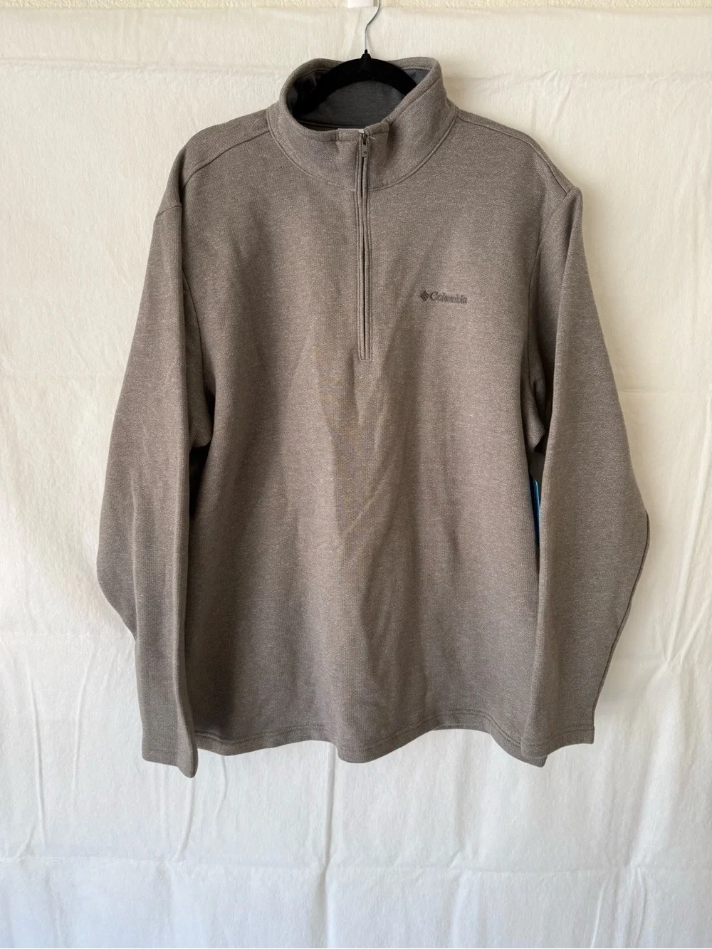 Columbia Men's Brown Quarter-Zip‎ Pullover Sweater